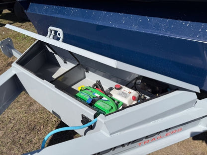 14' LZ7 Dump Trailer 30" Walls - Scissor Lift - 14K GWVR - 14ply Tires - 3 Way Door - Ramps - Dump Trailers - Stryker Dealership Group