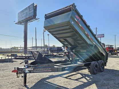 14' LZ7 Dump Trailer 36" Walls - Scissor Lift - 14K GWVR - 14ply Tires - 3 Way Door - Ramps - Dump Trailers - Stryker Dealership Group