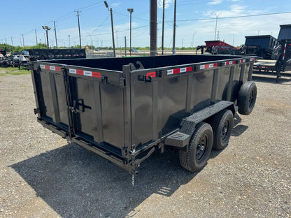 14' SDT Dump Trailer 36" Side Walls - 521 Scissor Lift - 3 Way Gate - Dump Trailers - Stryker Dealership Group