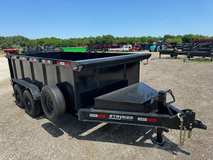 14' SDT Dump Trailer 36" Side Walls - 521 Scissor Lift - 3 Way Gate - Dump Trailers - Stryker Dealership Group