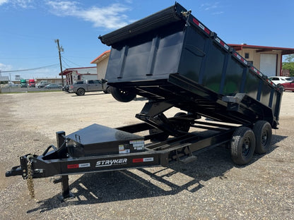 14' SDT Dump Trailer 36" Side Walls - 521 Scissor Lift - 3 Way Gate - Dump Trailers - Stryker Dealership Group