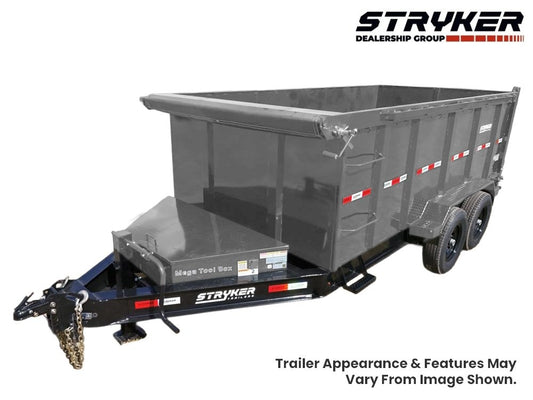 14' SDT Dump Trailer 48" Side Walls - 620 Scissor Lift - 3 Way Gate - Dump Trailers/Dump Trailers - Stryker Dealership Group