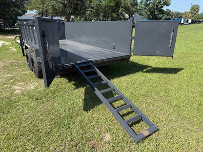 16' DT GN Dump 36" Sides - 8K Axles - Telescopic Lift - Dump Trailers - Stryker Dealership Group