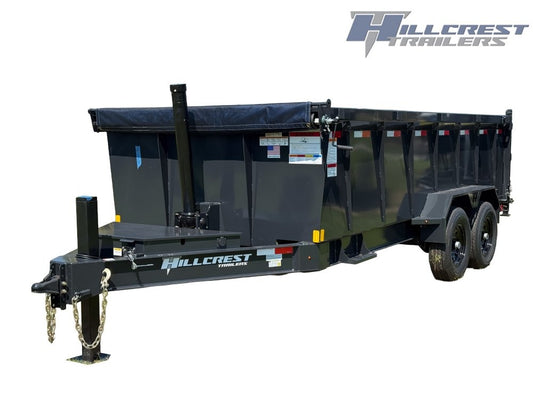 16' Dump Trailer 40" Side Walls - Telescopic Lift - Hydraulic Jack - Dump Trailers/Dump Trailers - Stryker Dealership Group