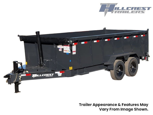 16' Dump Trailer BP 40" Side Walls - Telescopic lift - 8k Axles - Hydraulic Jack - Dump Trailers - Stryker Dealership Group