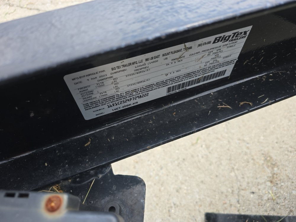 20'x83" Big Tex  Equipment Trailers - Equipment Trailers - Buy Repo Trailers